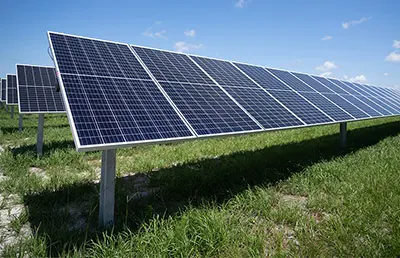 Solar panel farm