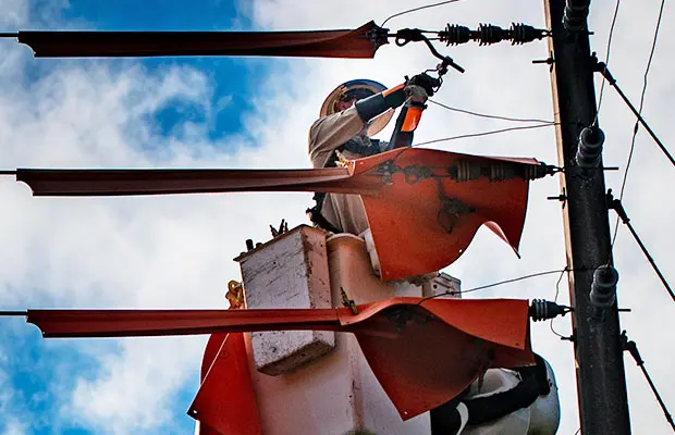 Lineman working After a Storm