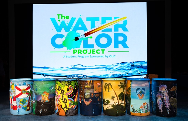 Water Color Project Rain Barrel Auction